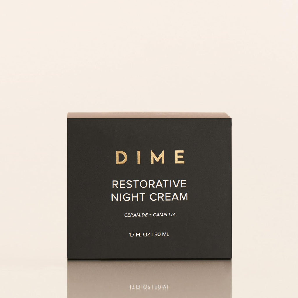 DIME Beauty Restorative Night Cream - Anti-Aging Face Moisturizer with Ceramides, Peptides, Sea Buckthorn and Squalane, Hydrating for Fine Lines and Wrinkles, Vegan, Cruelty-Free, 1.7 oz / 50 ml