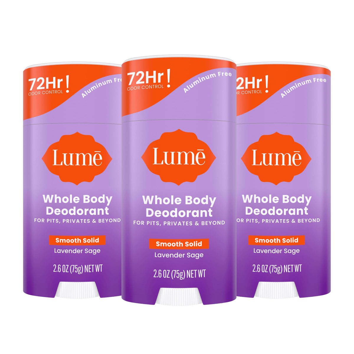 Lume Whole Body Deodorant - Solid Stick - 2.6 oz (Spiced Sandalwood)