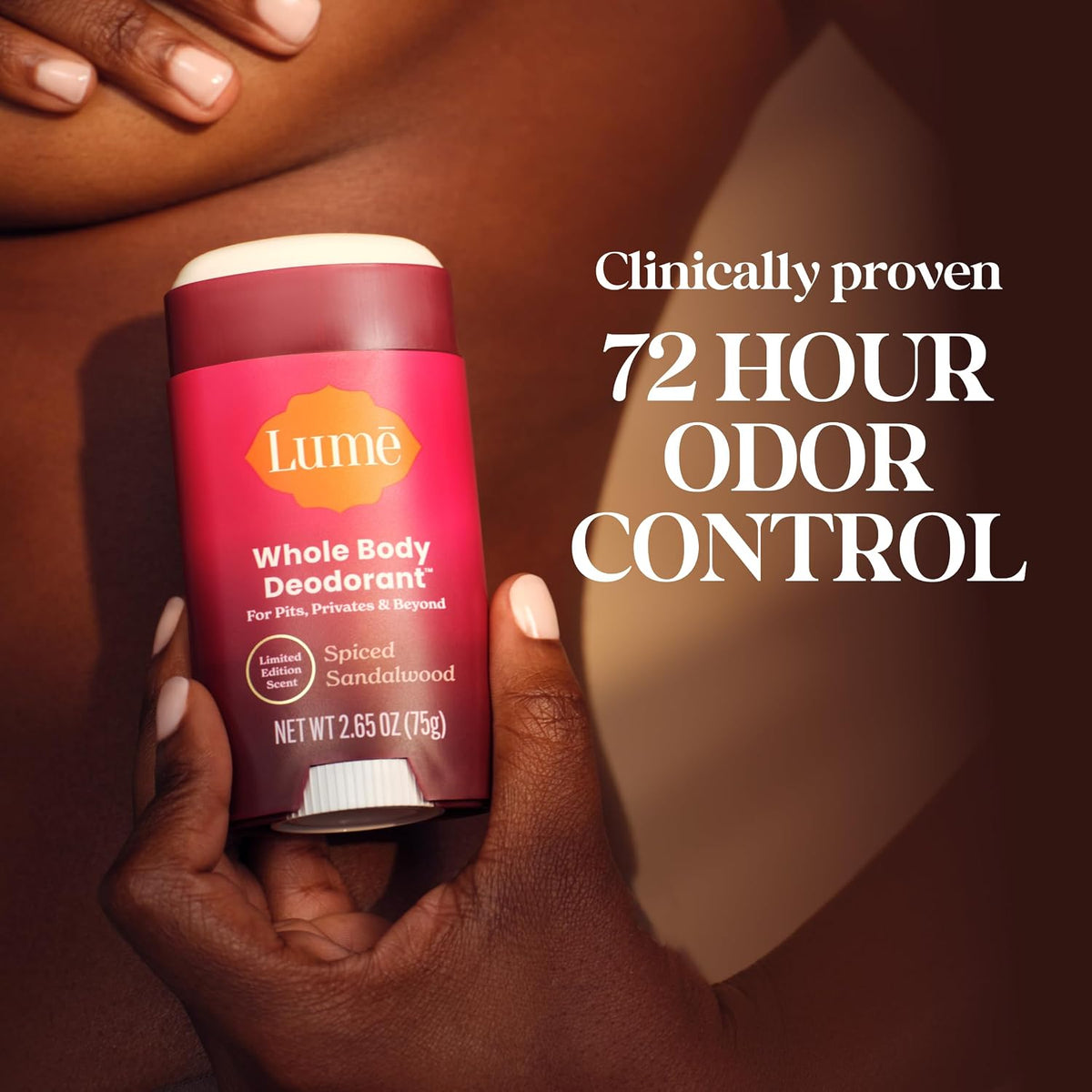 Lume Whole Body Deodorant - Solid Stick - 2.6 oz (Spiced Sandalwood)