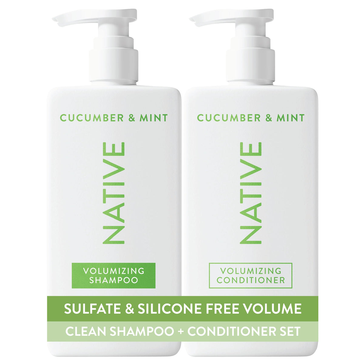 Native Shampoo and Conditioner Contain Naturally Derived Ingredients| All Hair Type Color & Treated, Fine to Dry Damaged, Sulfate & Dye Free - Almond & Shea Butter, 16.5 fl oz each (2 pack)