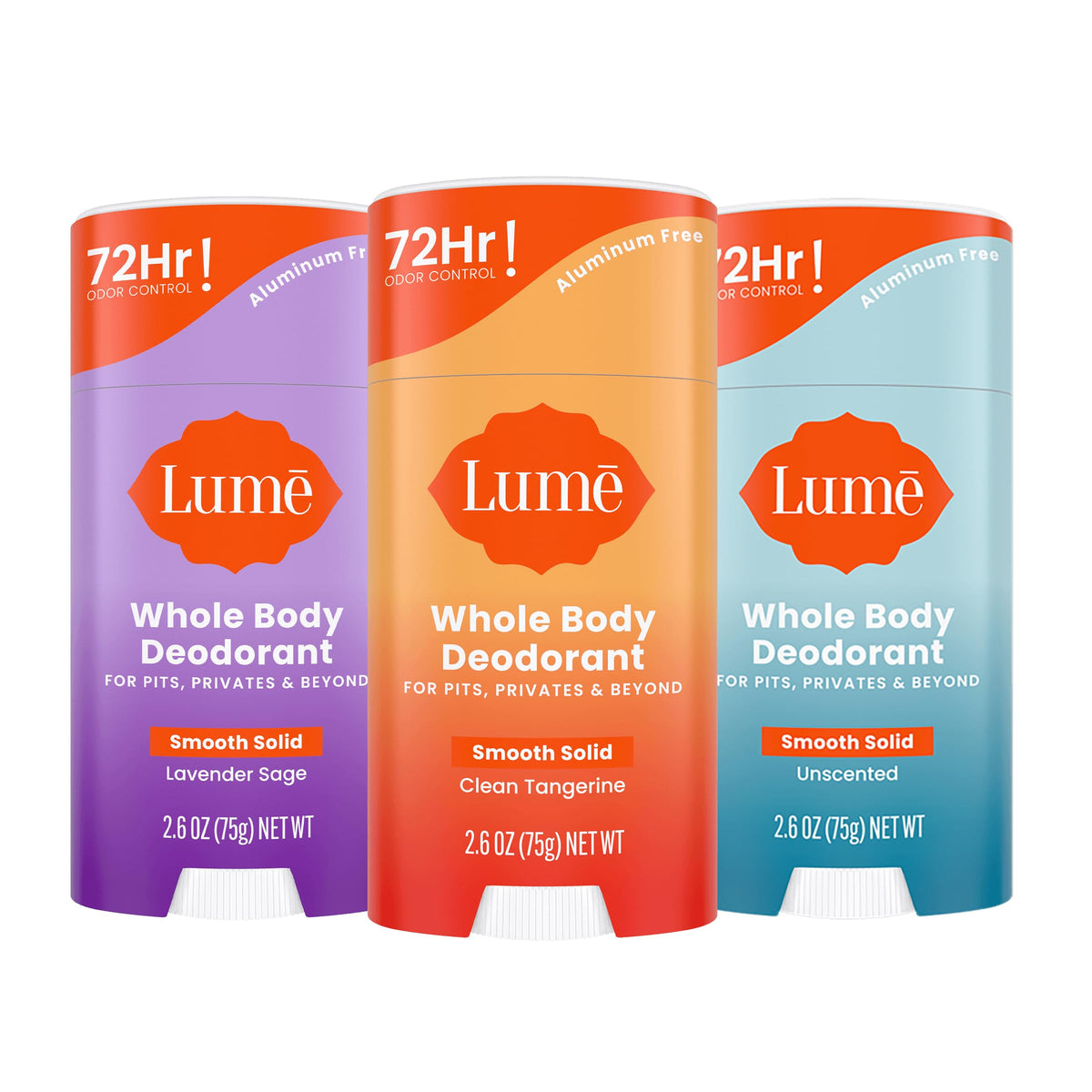 Lume Whole Body Deodorant - Solid Stick - 2.6 oz (Spiced Sandalwood)