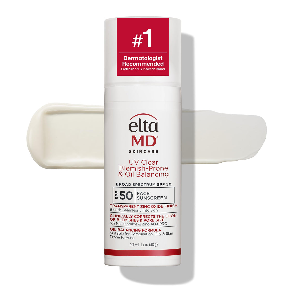 EltaMD UV Clear Face Sunscreen with Zinc Oxide, Oil-Free, SPF 46 and SPF 50