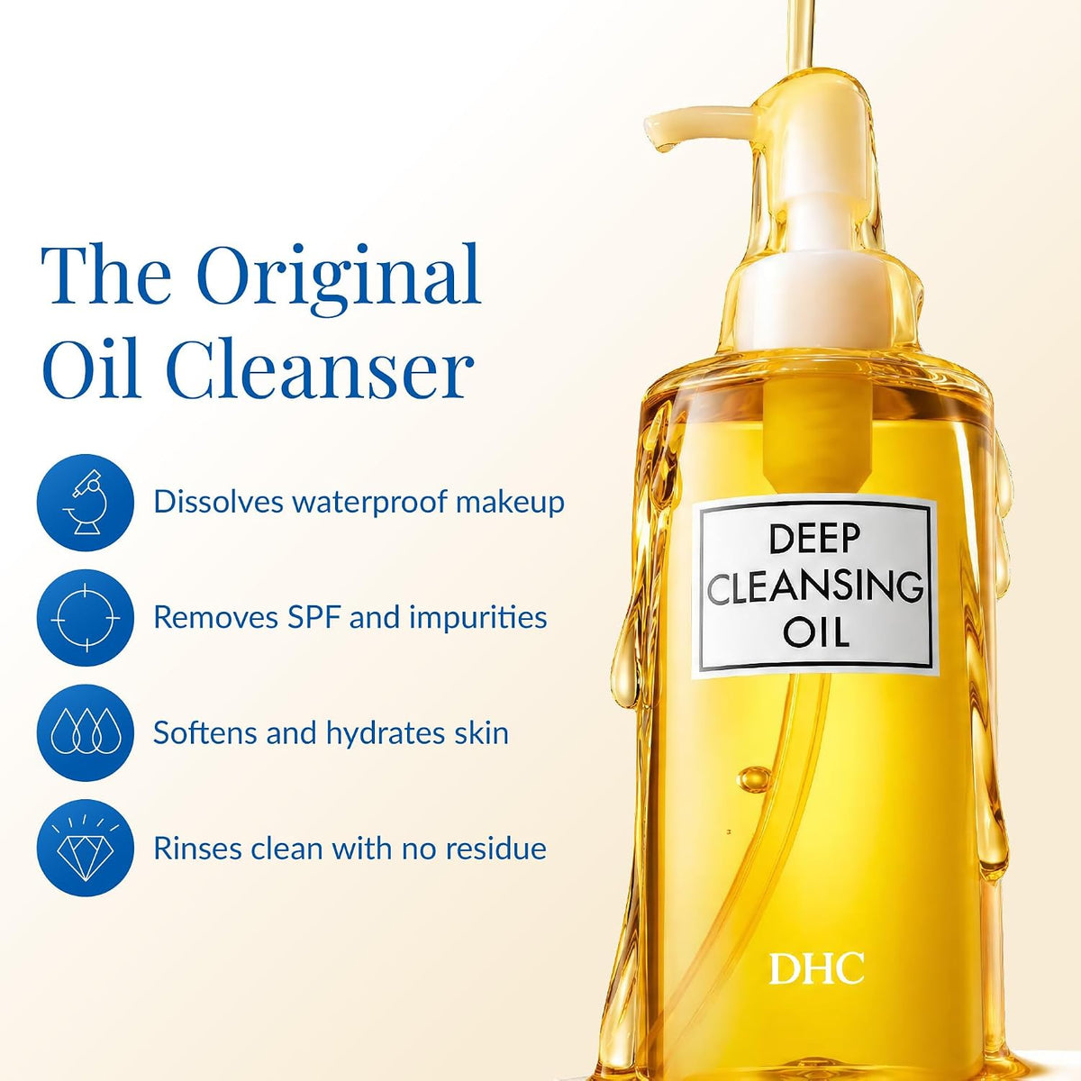 DHC Deep Cleansing Oil, Makeup Remover, Gentle Oil Cleanser, 6.7 oz