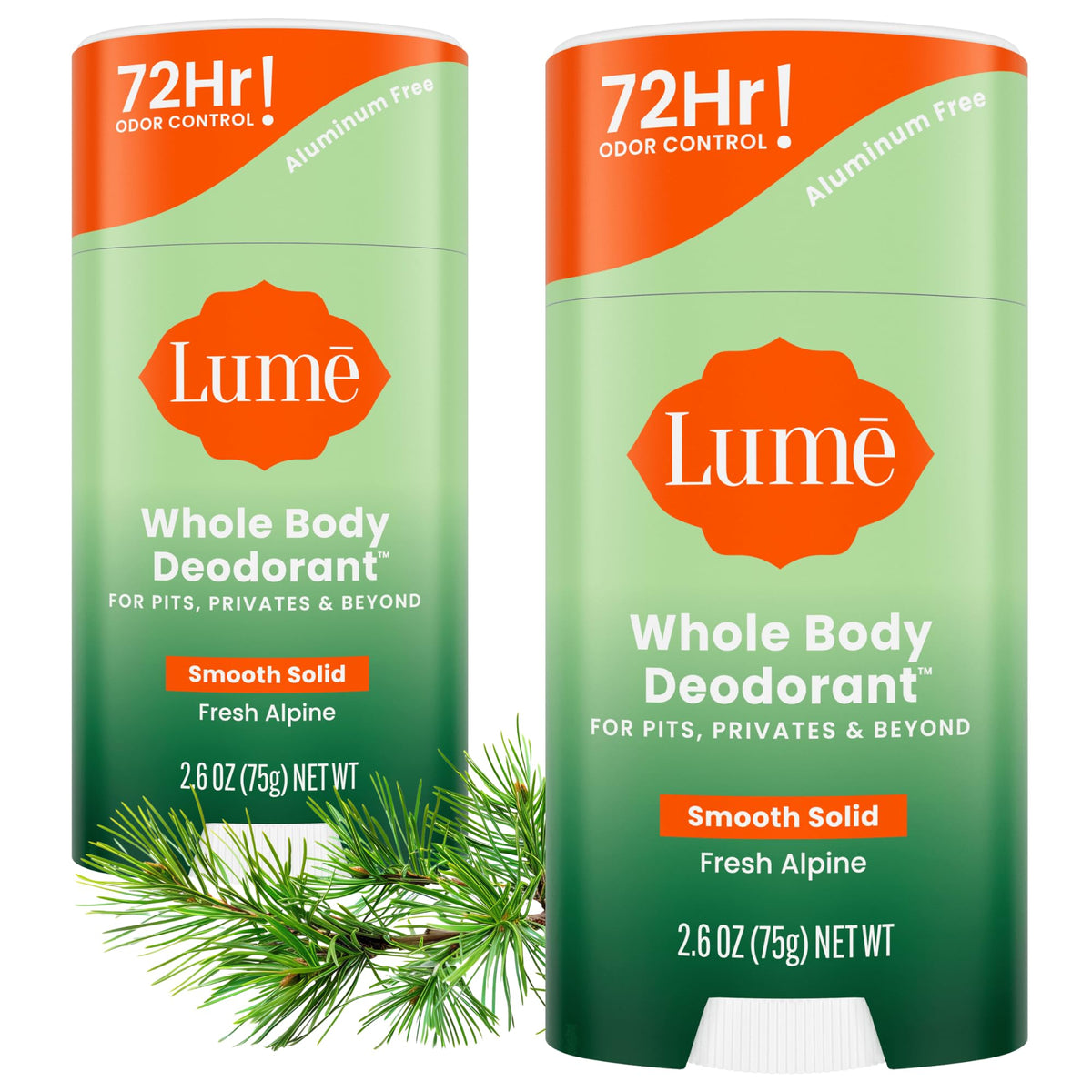 Lume Whole Body Deodorant - Solid Stick - 2.6 oz (Spiced Sandalwood)