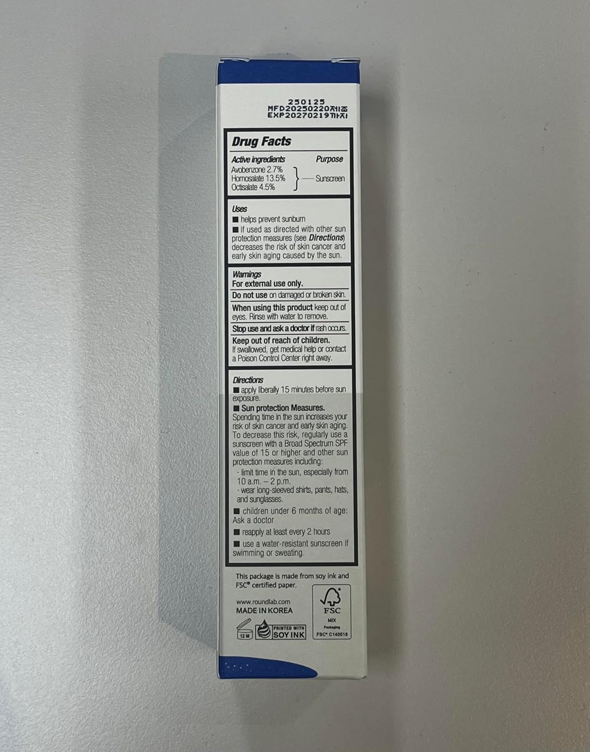 ROUND LAB Birch Juice Moisturizing UV LOCK SPF 45 1+1 (2-Pack)