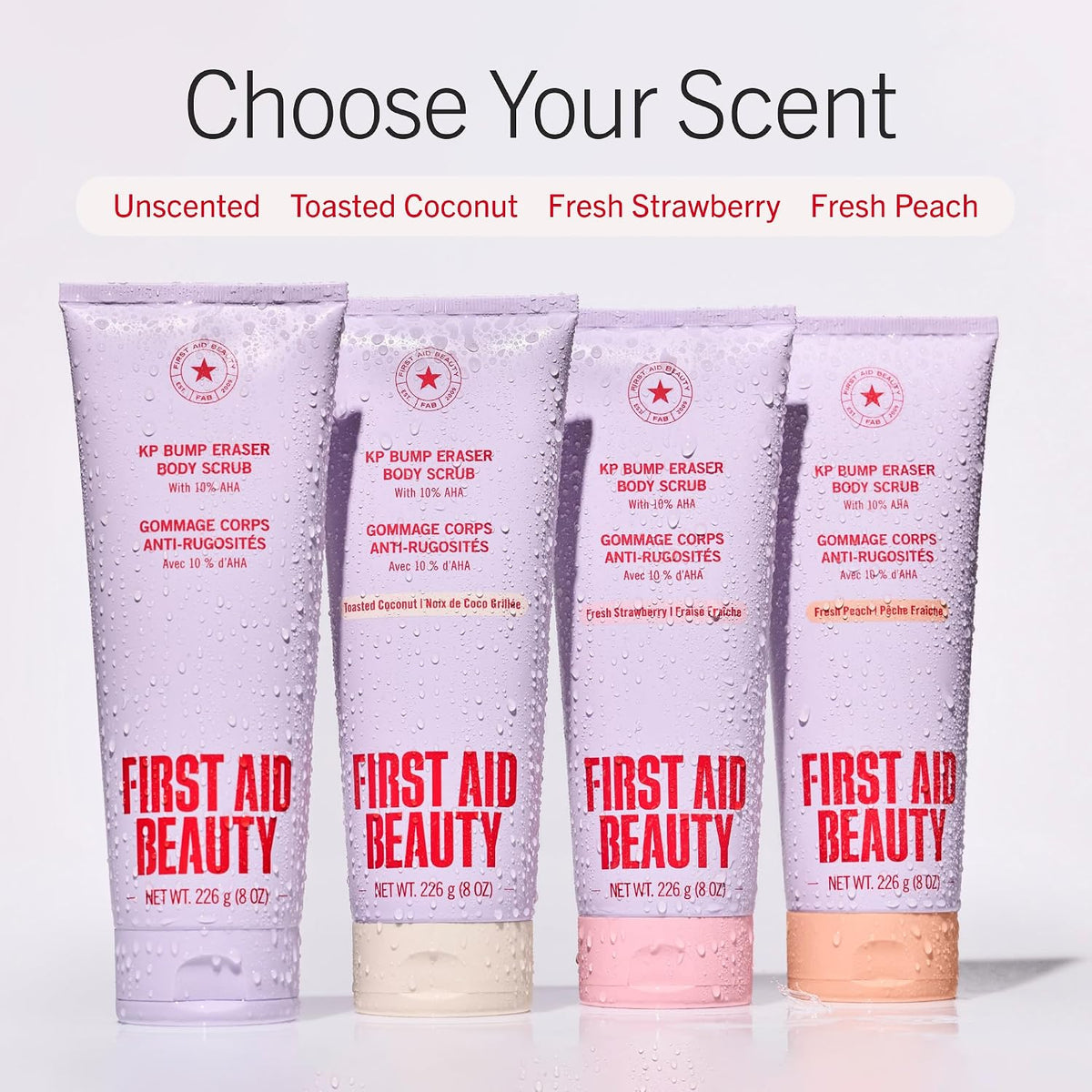 First Aid Beauty KP Bump Eraser Body Scrub, 10% AHA Body Exfoliator