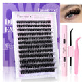 Pawotence Lash Extension Kit DIY 280pcs Lash Clusters Eyelash Extension Kit, 9-16mm 30D 40D Individual Lashes Kit with Lash Bond and Seal, Lash Tweezers for Self Use (30D&40D, 0.07D, 9-16mm, Kit)